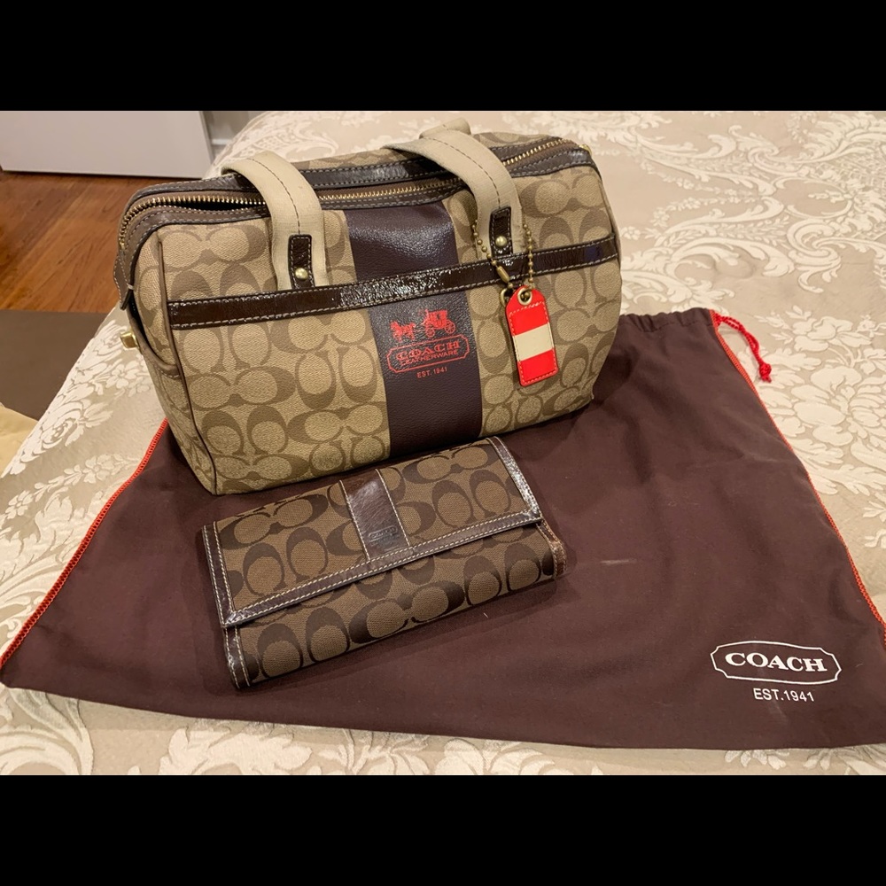 Coach bag with wallet
